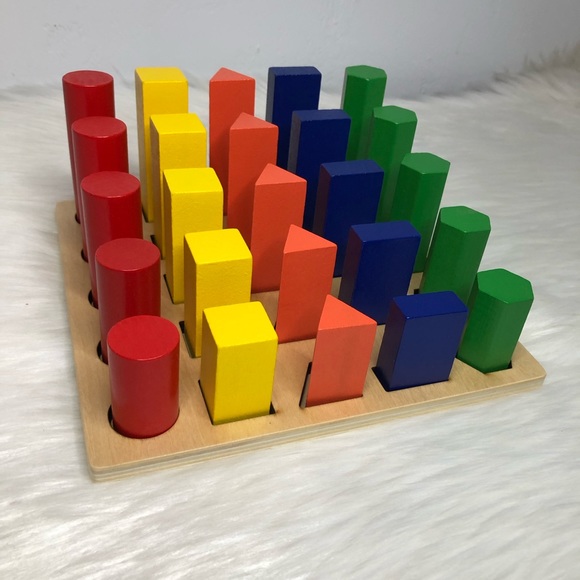 Shape Sequence Blocks Wooden Educational Montessori Toy Shape Sorting Puzzle - Picture 4 of 6